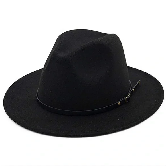BLACK STYLISH LADIES FEDORA HAT *NWT* display picture 1